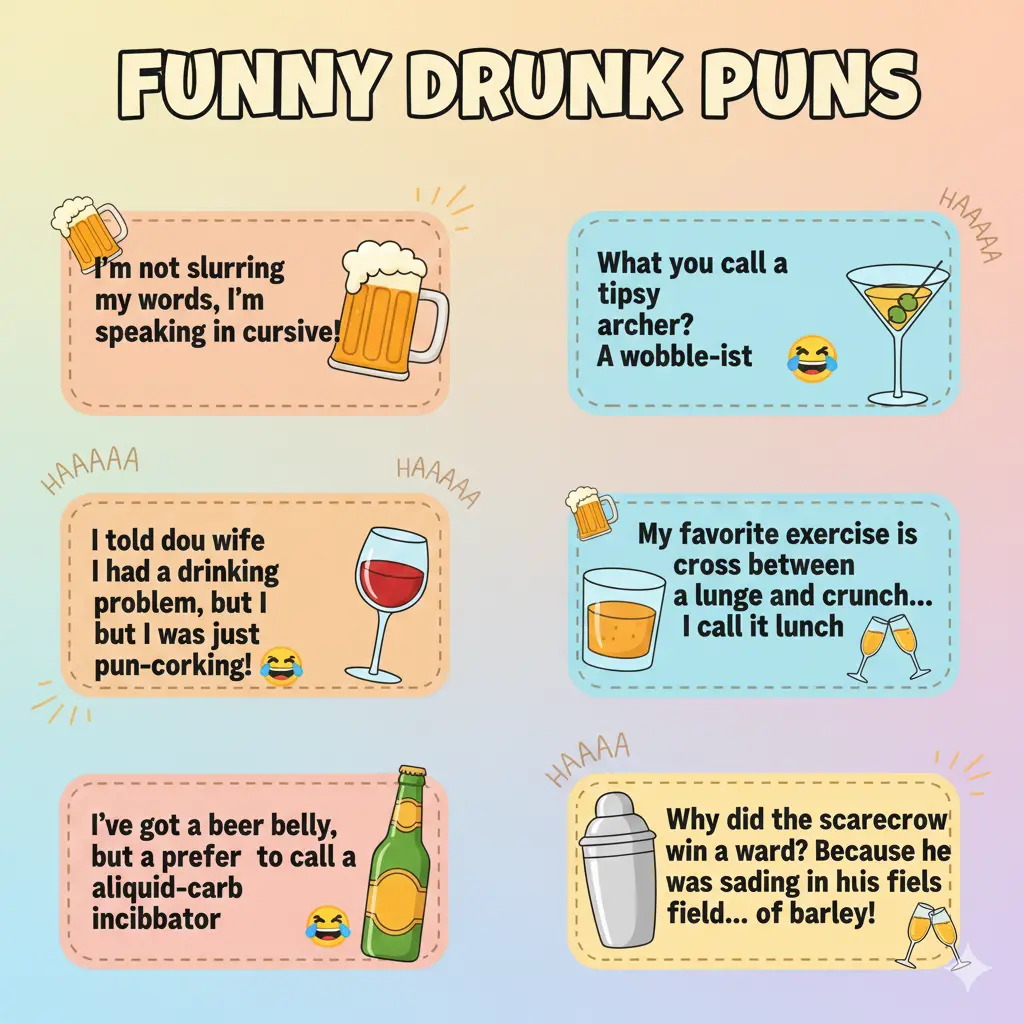 Funny Drunk Puns