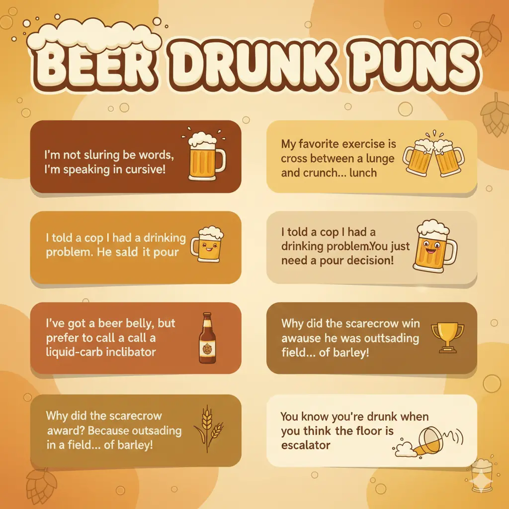 Beer Drunk Puns