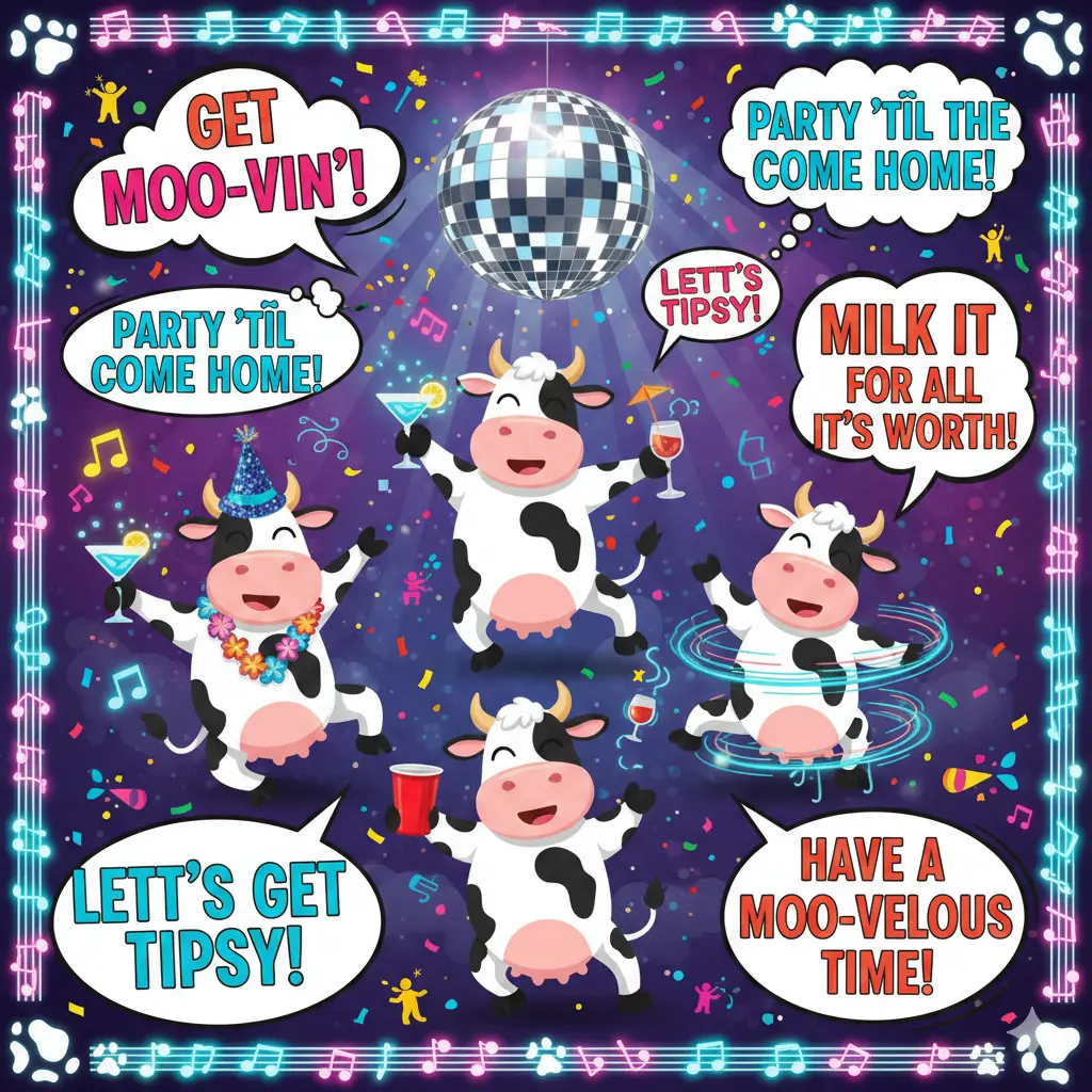 Party Cow Puns