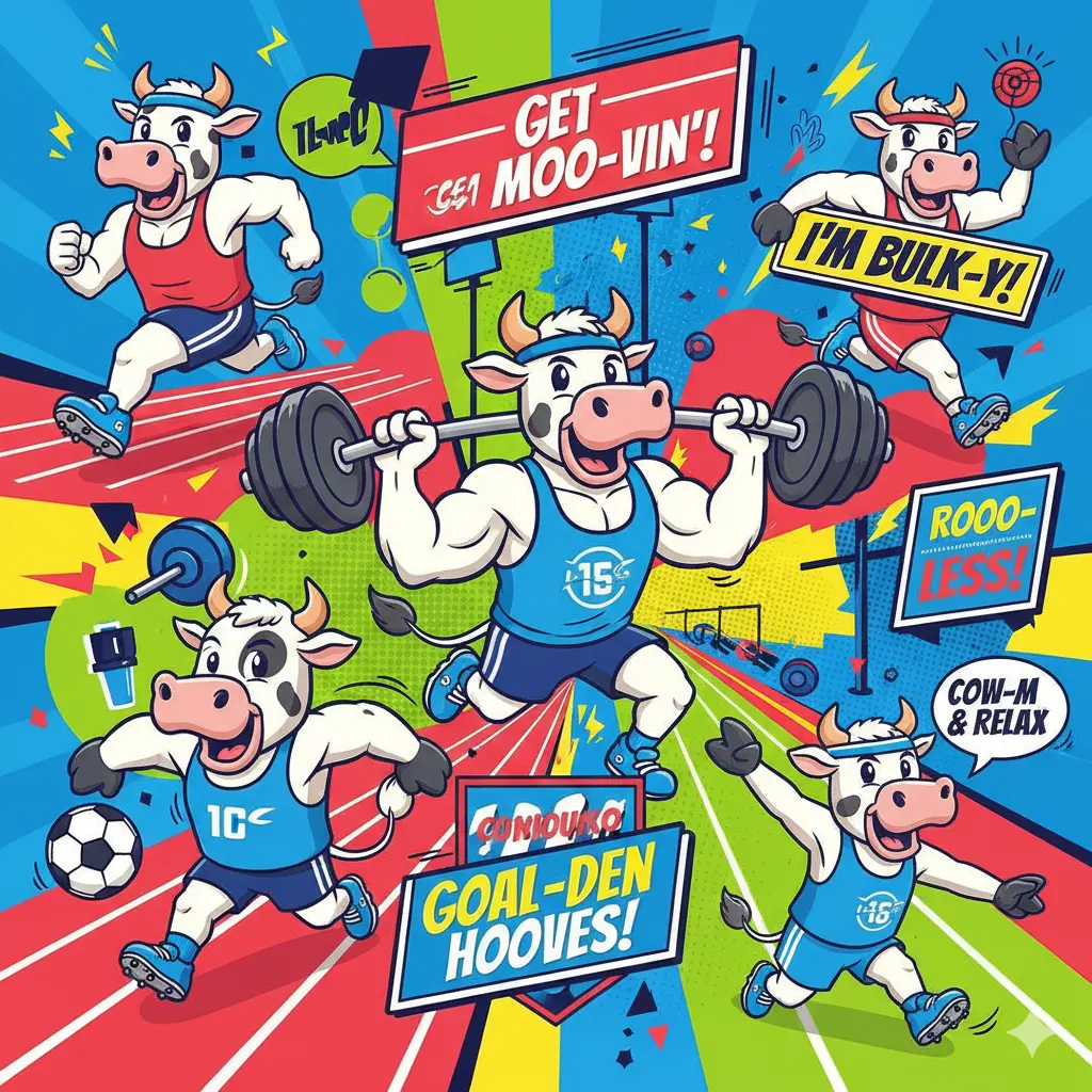 Fitness And Sports Cow Puns
