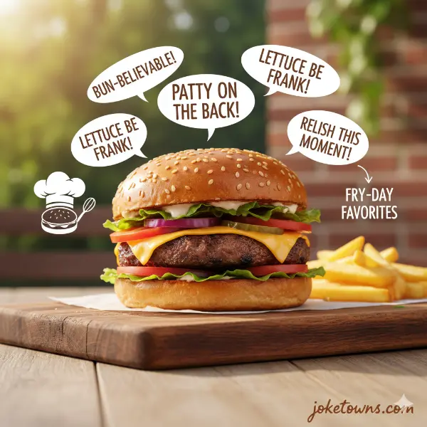 Burger Pun Captions