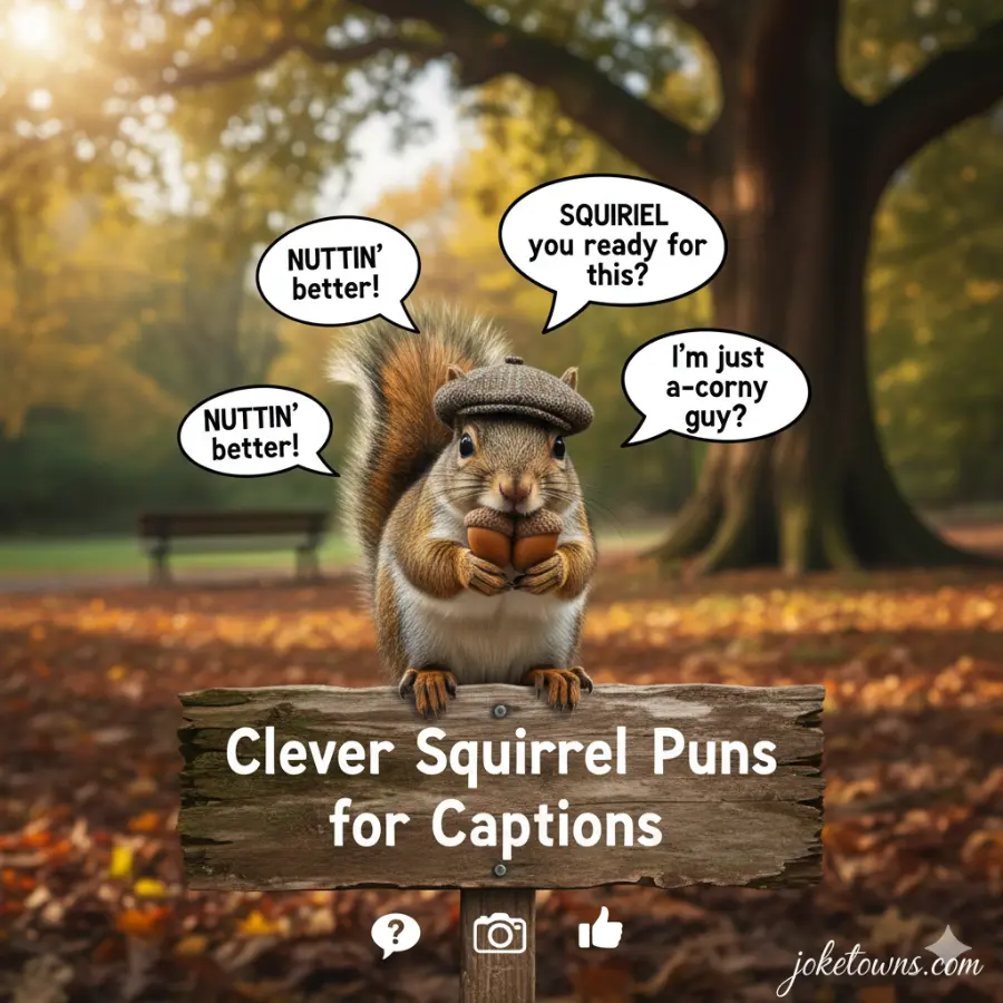 Clever Squirrel Puns for Captions
