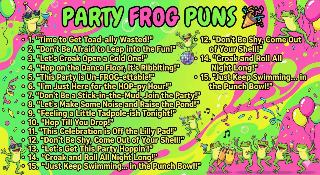 Party Frog Puns