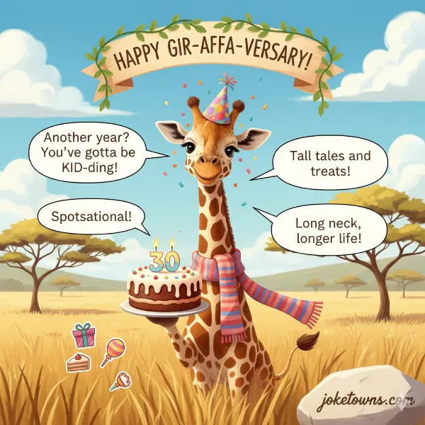 Giraffe Puns Birthday