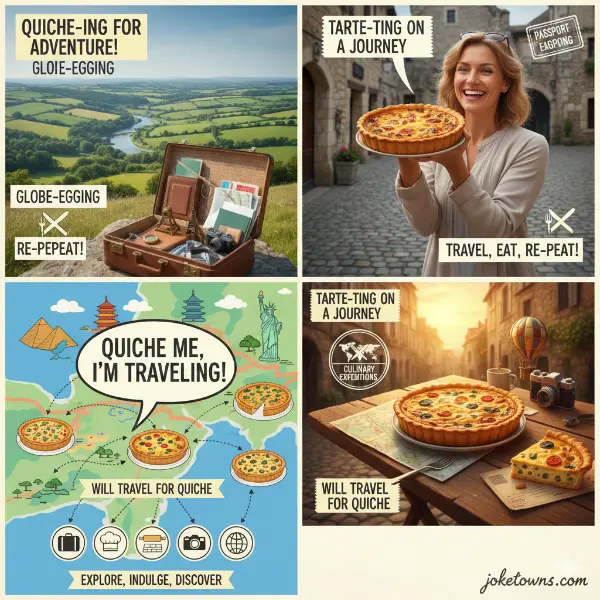 Travel and Quiche Puns