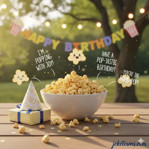 Popcorn Puns Birthday