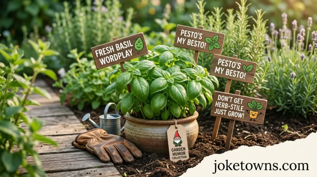 Fresh Basil Wordplay Garden Humor Collection
