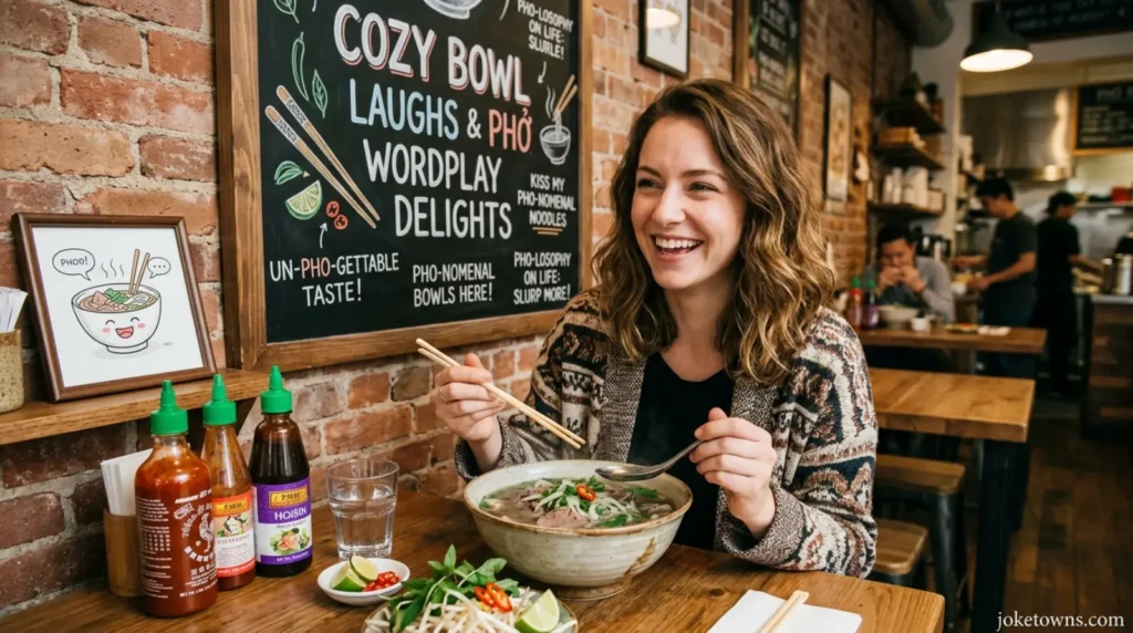 Cozy Bowl Laughs Pho Wordplay Delights