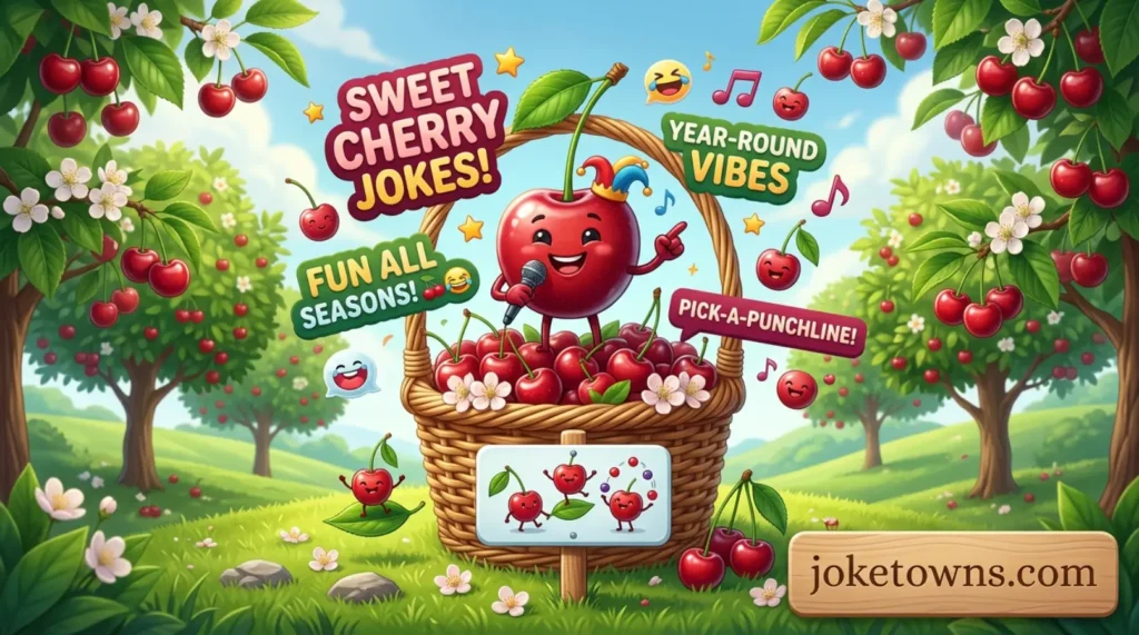 Seasonal cherry humor for year round fun vibes