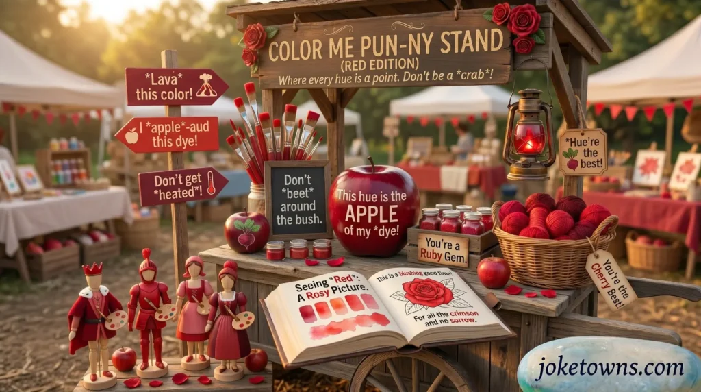 Color Puns for Red Hue Humor
