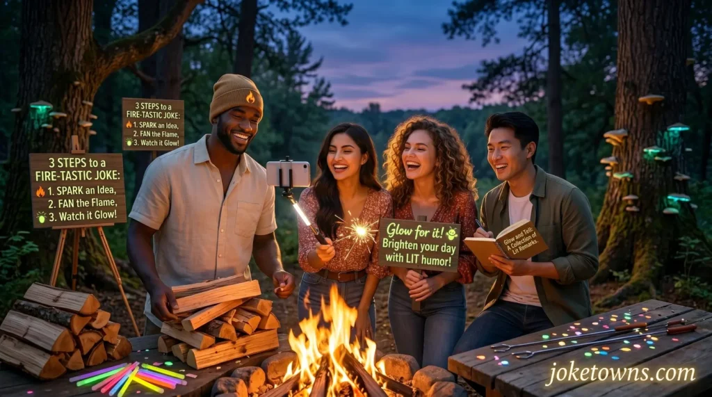 Fire and glow jokes