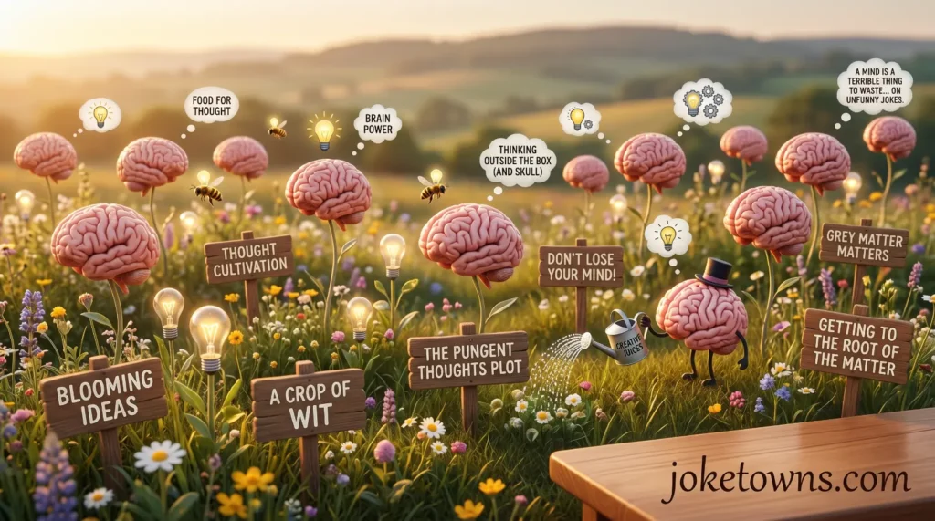 Brain humor wordplay and clever brain puns