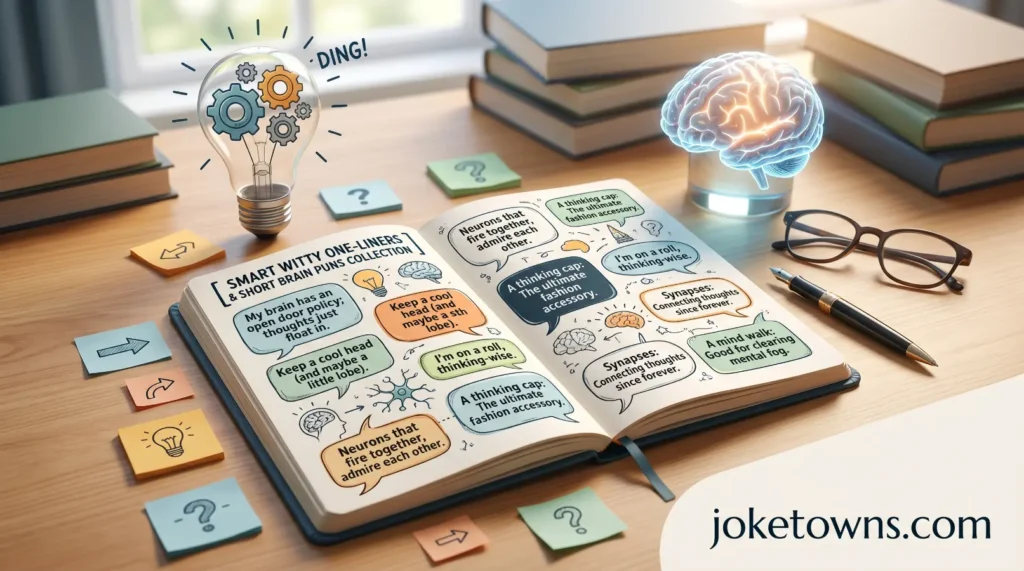 Smart witty one liners short brain puns collection