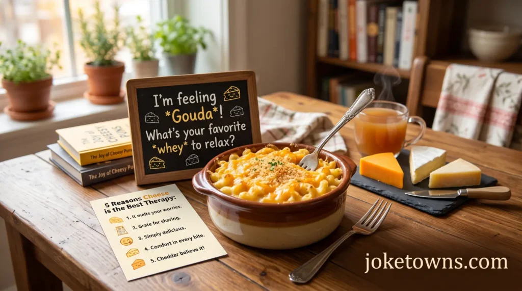 Comfort Food Cheese Joke Therapy