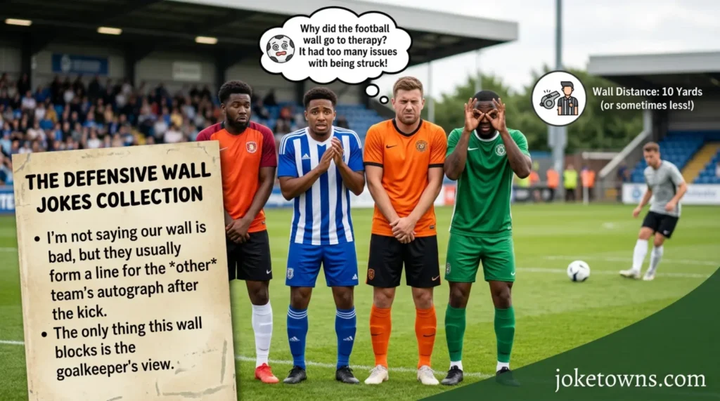 Defensive Wall Football Jokes Collection