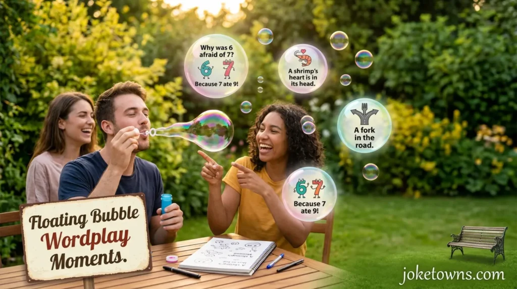 Floating Bubble Wordplay Moments