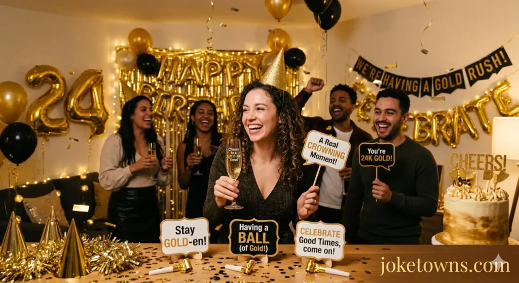 Gold Party And Celebration Puns