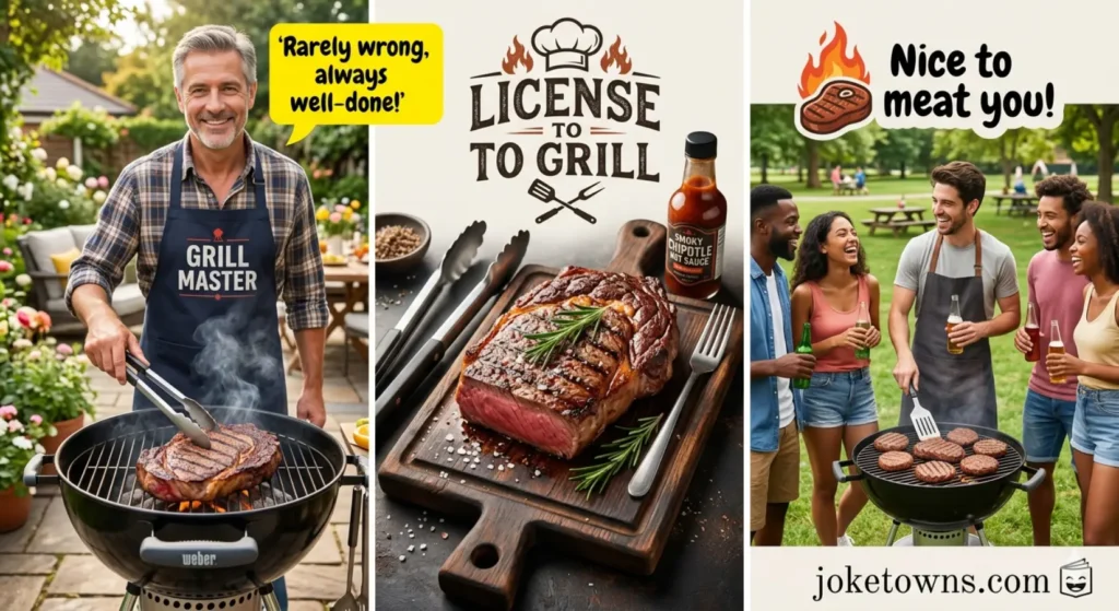Grill Master Steak Humor and BBQ Wordplay