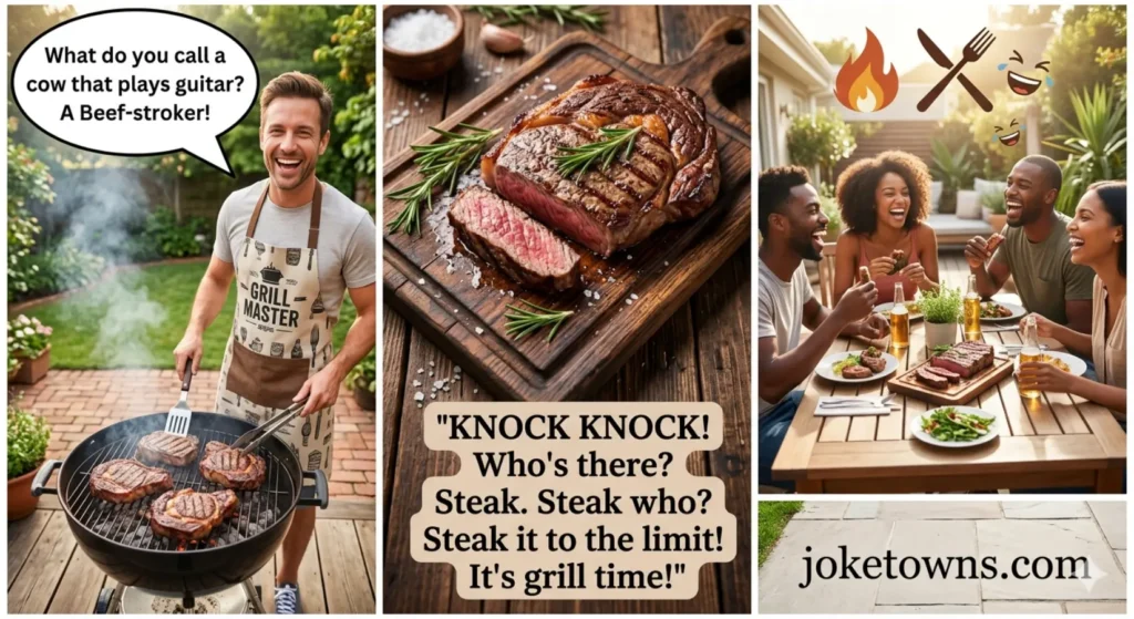 Knock Knock and Q and A Steak Puns
