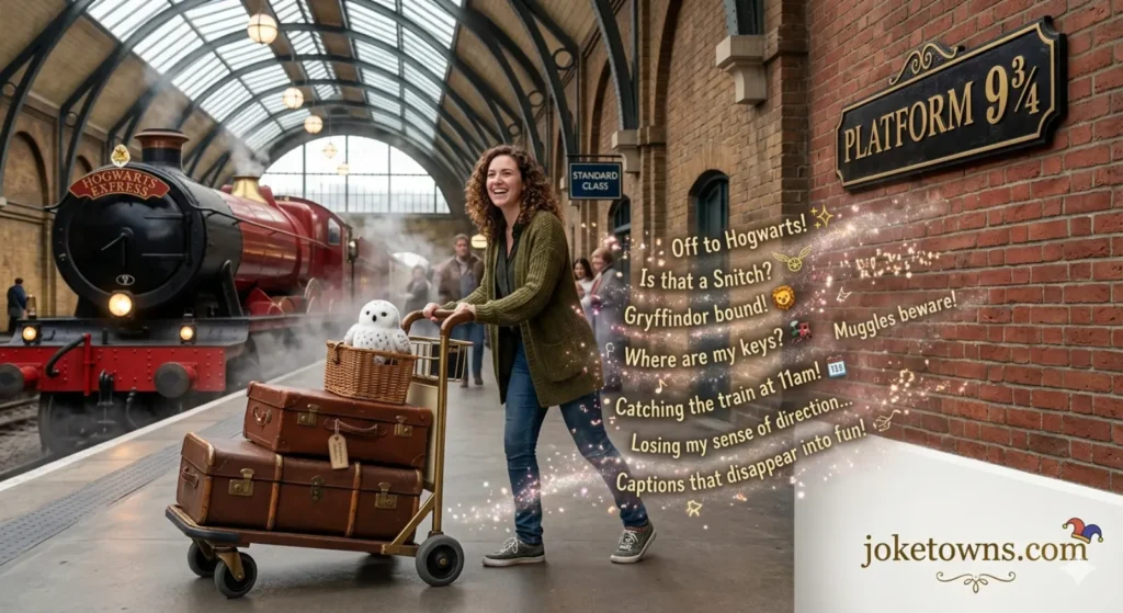 Platform 9¾ Captions That Disappear into Fun