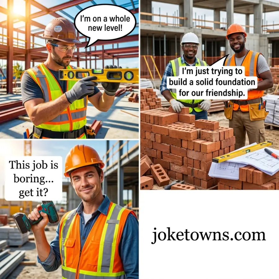 Playful Construction Jokes With Smart Wordplay