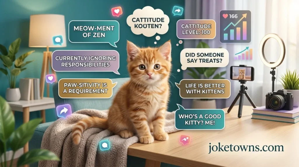 Viral Kitten Captions For Trending Content