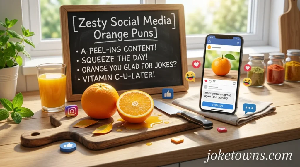 Zesty Social Media Orange Puns