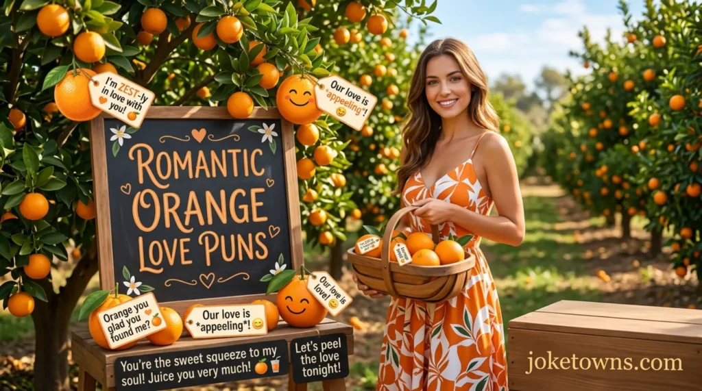 Romantic Orange Love Puns