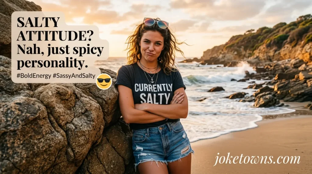 Salty Attitude Captions With Bold Energy