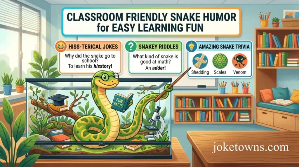 Classroom Friendly Snake Humor for Easy Learning Fun