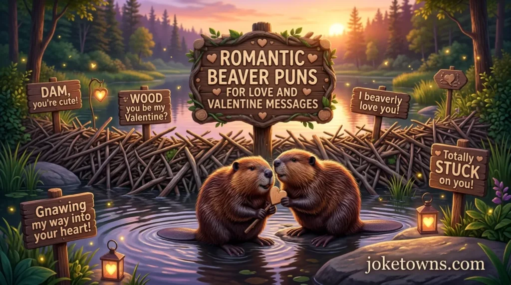 Romantic Beaver Puns For Love And Valentine Messages