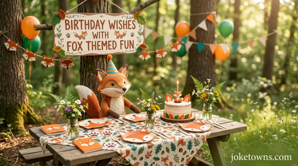 Birthday Wishes With Fox Themed Fun