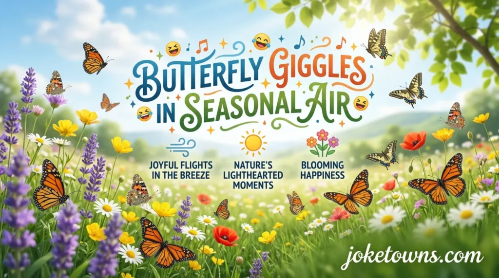 Butterfly Giggles In Seasonal Air