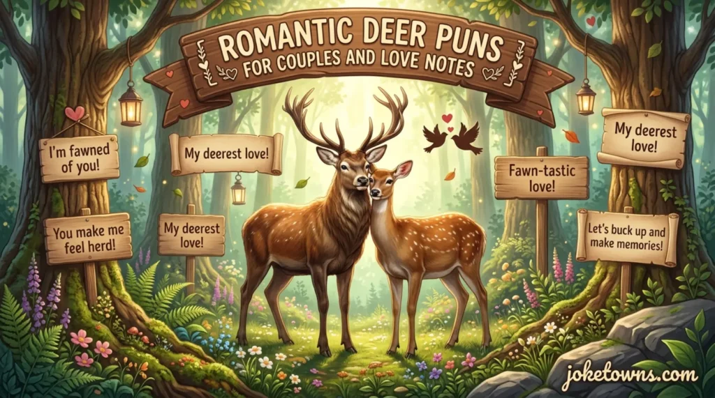Romantic Deer Puns For Couples And Love Notes