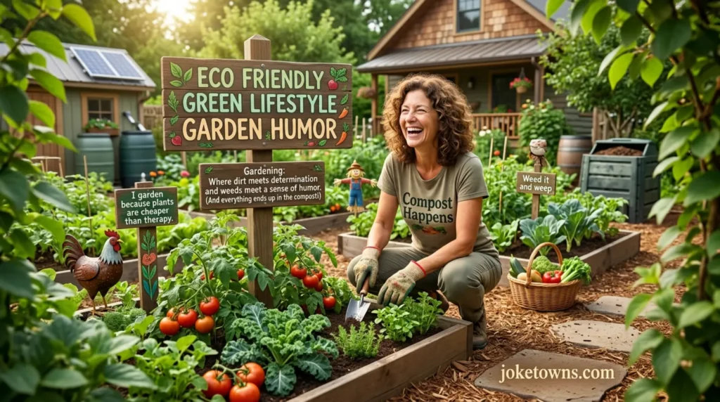 Eco Friendly Green Lifestyle Garden Humor