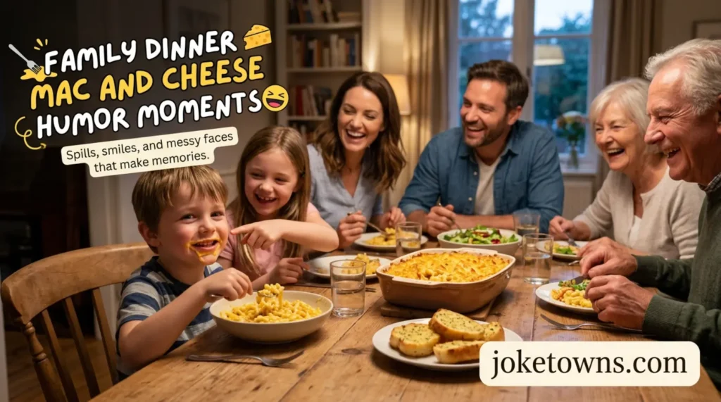 Family Dinner Mac And Cheese Humor Moments