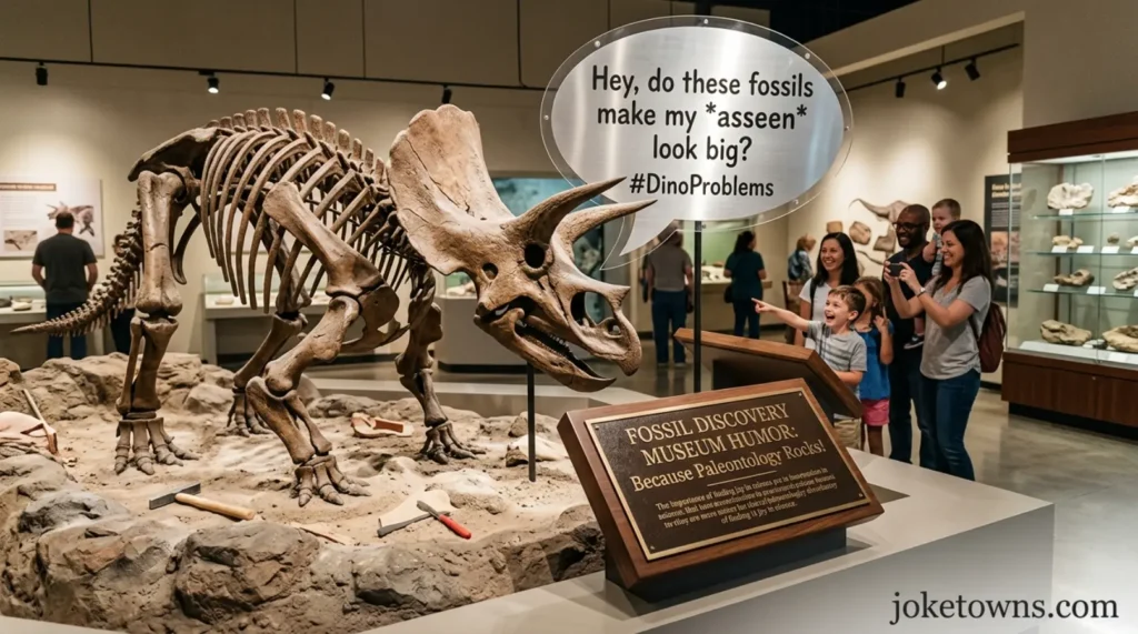 Fossil discovery museum humor