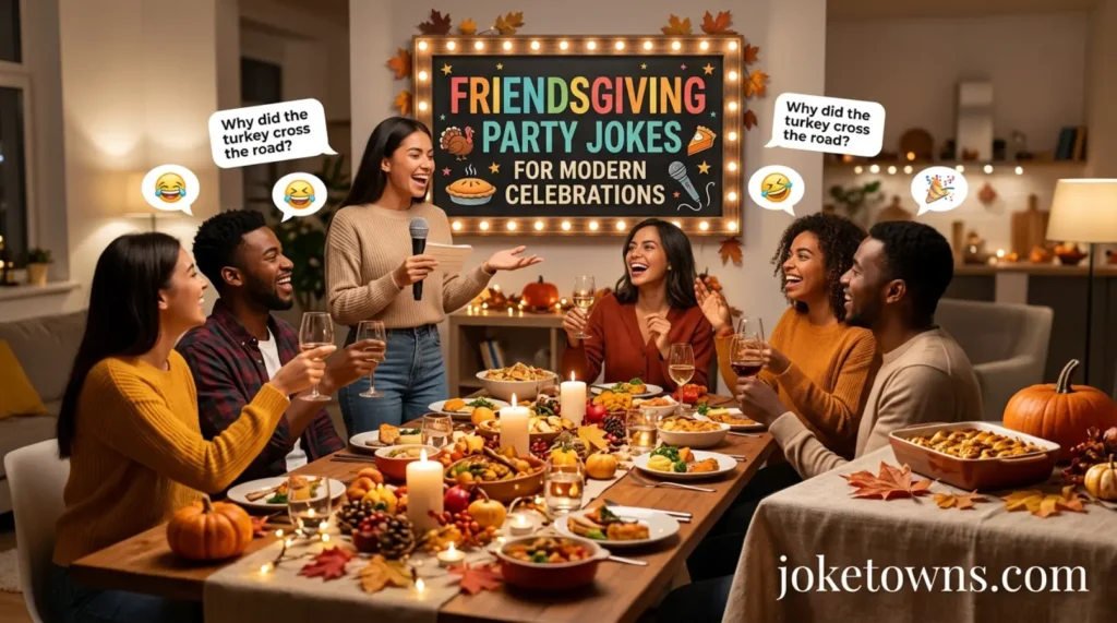 Friendsgiving party jokes for modern celebrations