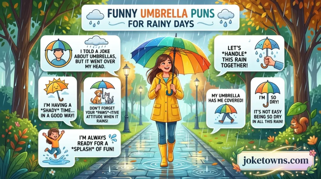Funny Umbrella Puns For Rainy Days