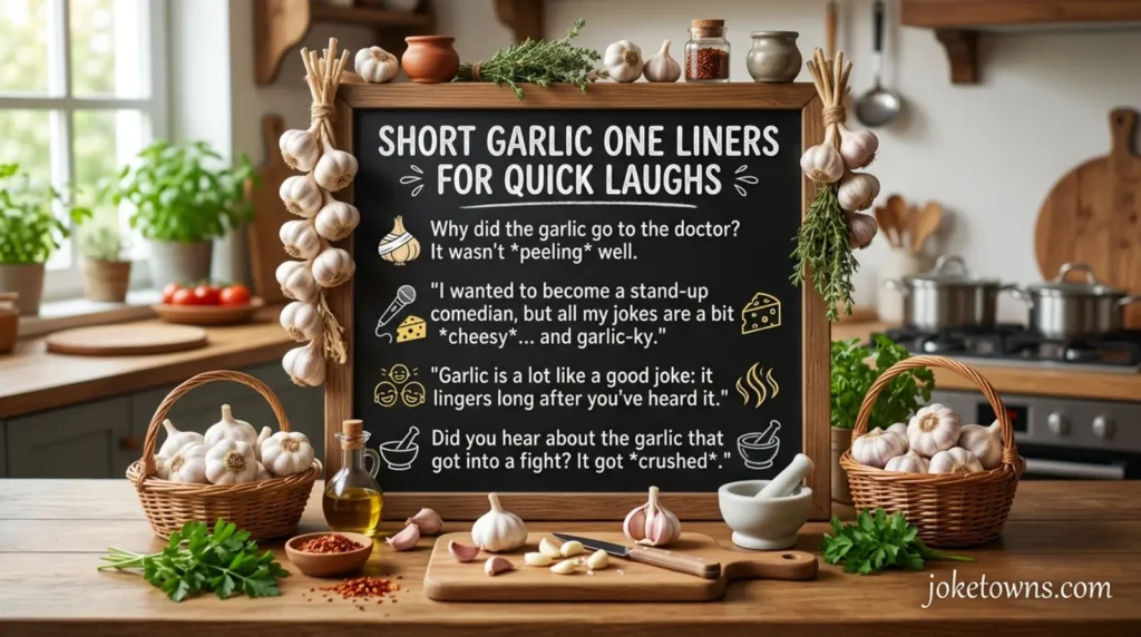 Short Garlic One Liners for Quick Laughs