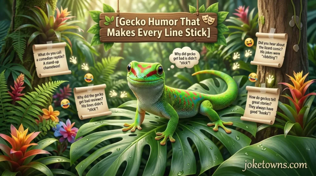 Gecko Humor That Makes Every Line Stick