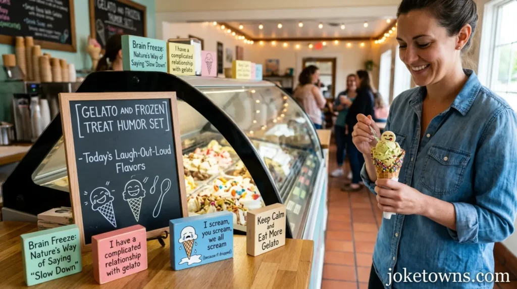 Gelato And Frozen Treat Humor Set