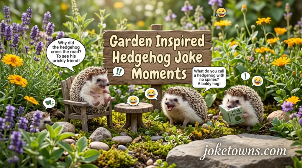 Garden Inspired Hedgehog Joke Moments