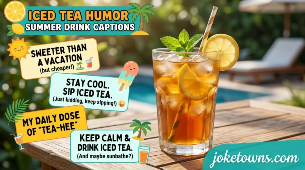 Iced Tea Humor Summer Drink Captions