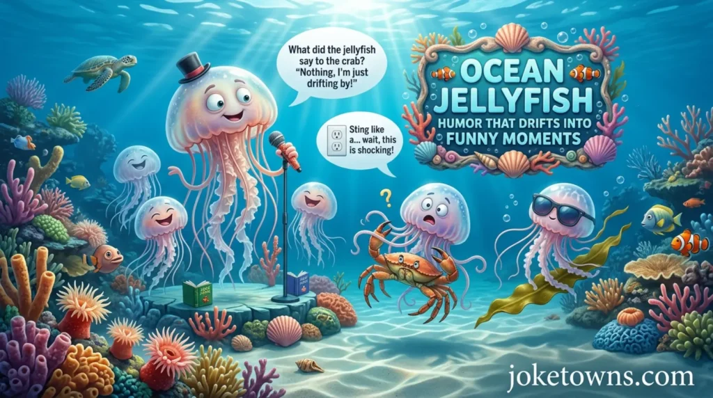 Ocean Jellyfish Humor That Drifts Into Funny Moments