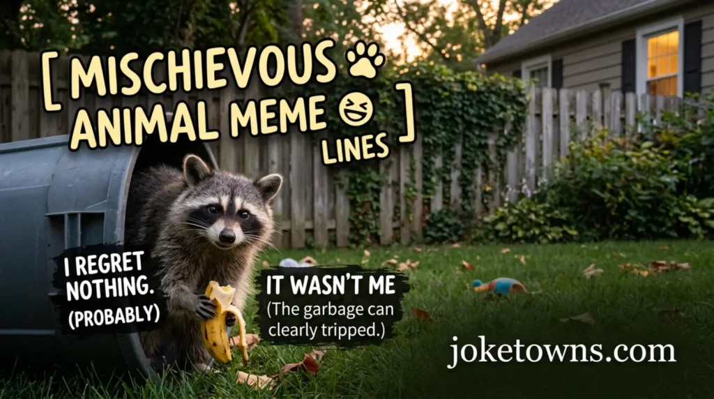 Mischievous Animal Meme Lines