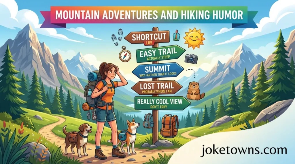 Mountain Adventures and Hiking Humor