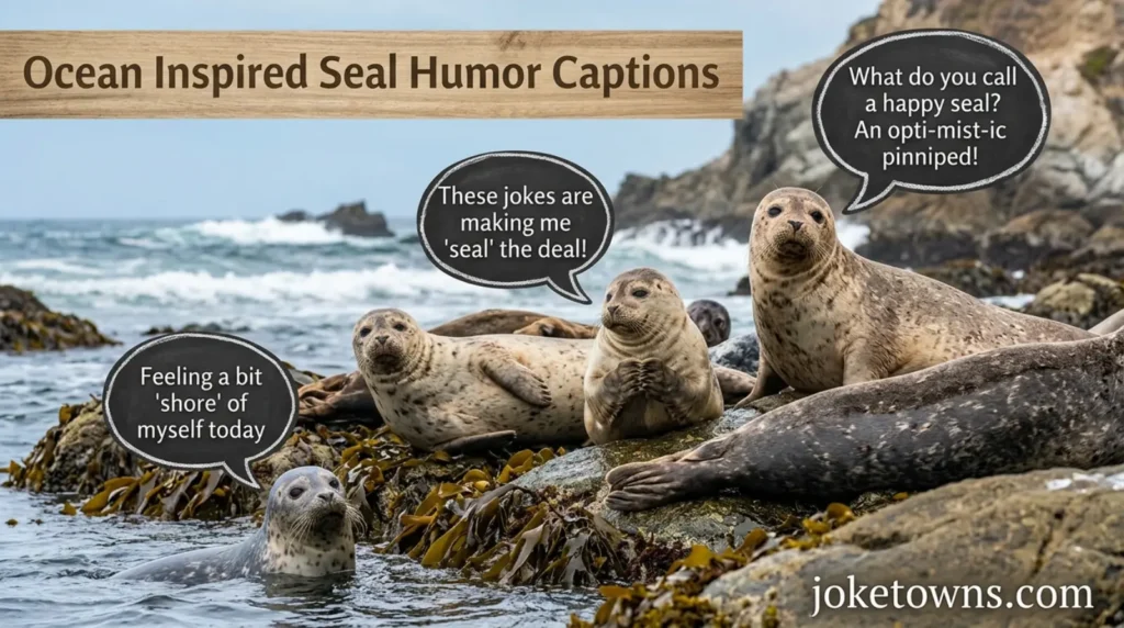 Ocean inspired seal humor captions