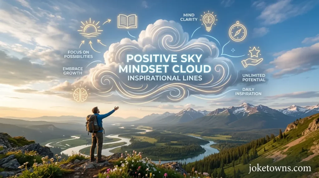 Positive Sky Mindset Cloud Inspirational Lines