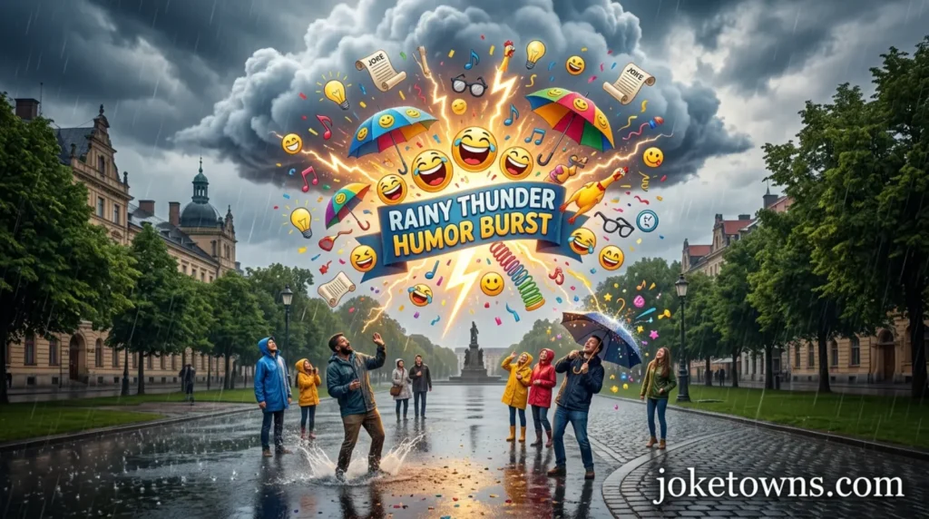 Rainy Thunder Humor Burst